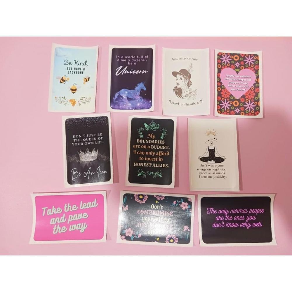 Positivity Quote Stickers Set Of 10